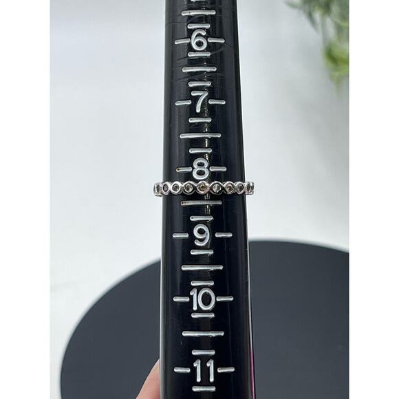 Sterling Silver 925 with CZ Eternity Band Size - Picture 7 of 15